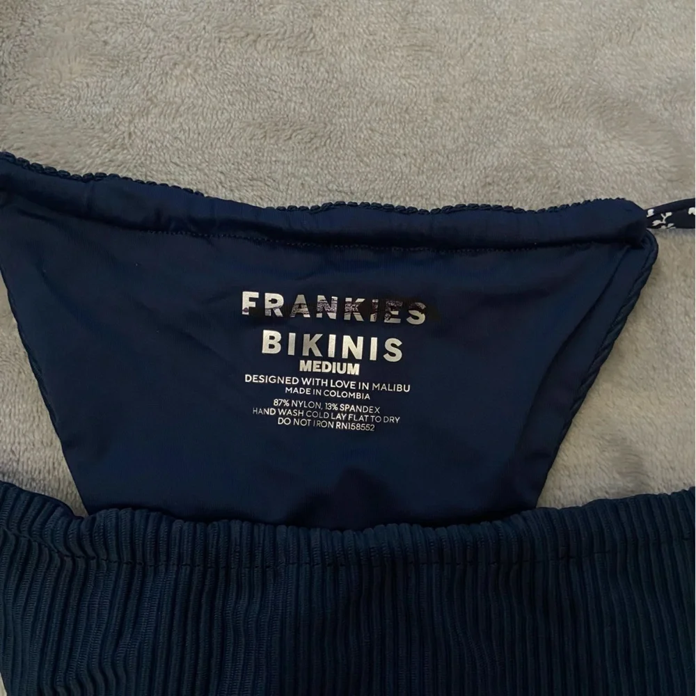 New! Frankie’s Bikini’s Tia ribbed thong string bikini bottom 24423